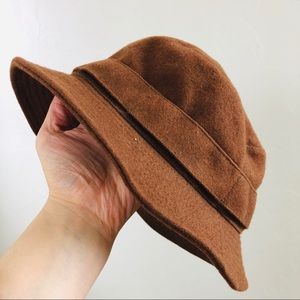 Vintage Italian Felted Brown Wool Hat